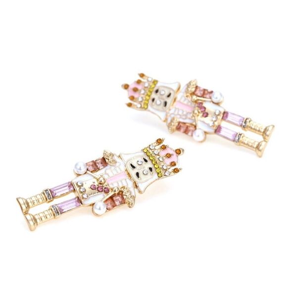 💛 🎉🎉🎉HOST PICK 🎉🎉🎉Betsey Johnson NEW festive Nutcracker earrings 🎉🎉🎉💛 - Picture 3 of 8